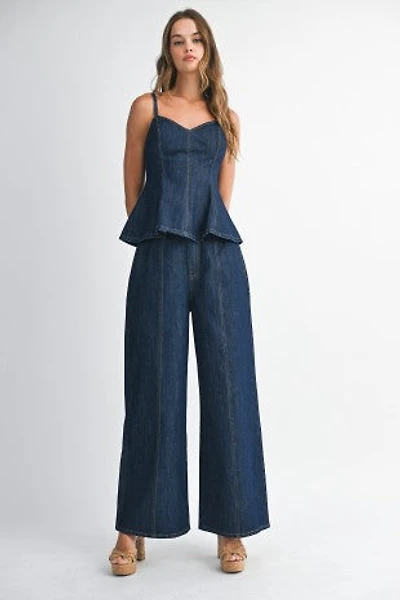 Denim Top and Pants Set