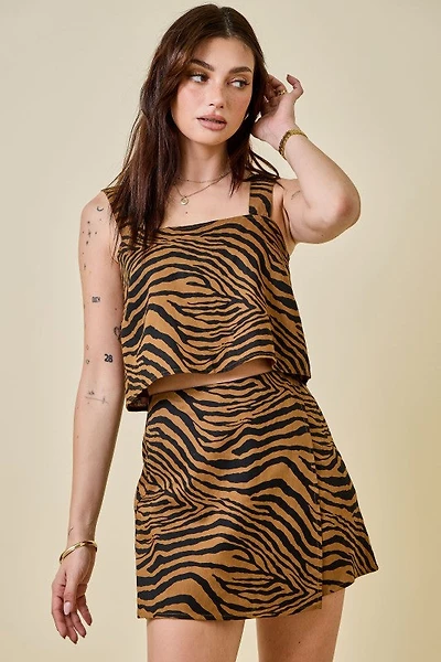 Tiger Print Crop Top