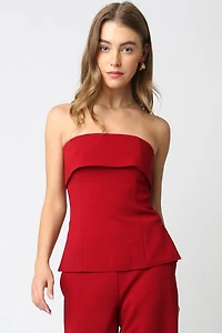 Red Emelia Tube Top