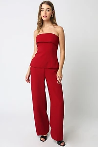 Red Emelia Tube Top