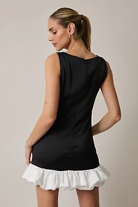 Sleeveless Bubble Hem Mini Dress