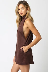 Brown Gina Halter Dress