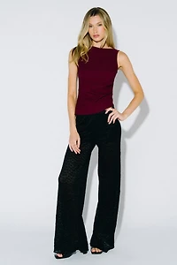 Burgundy Asymmetrical Tank Top