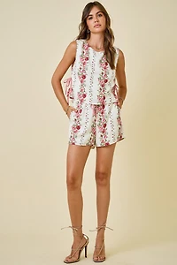 Floral Print Tie Set