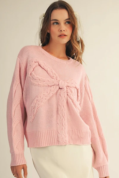 Light Pink Bow Sweater