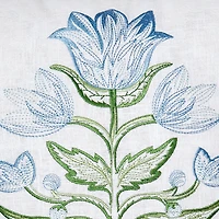 Mughal Flower Embroidered Pillow
