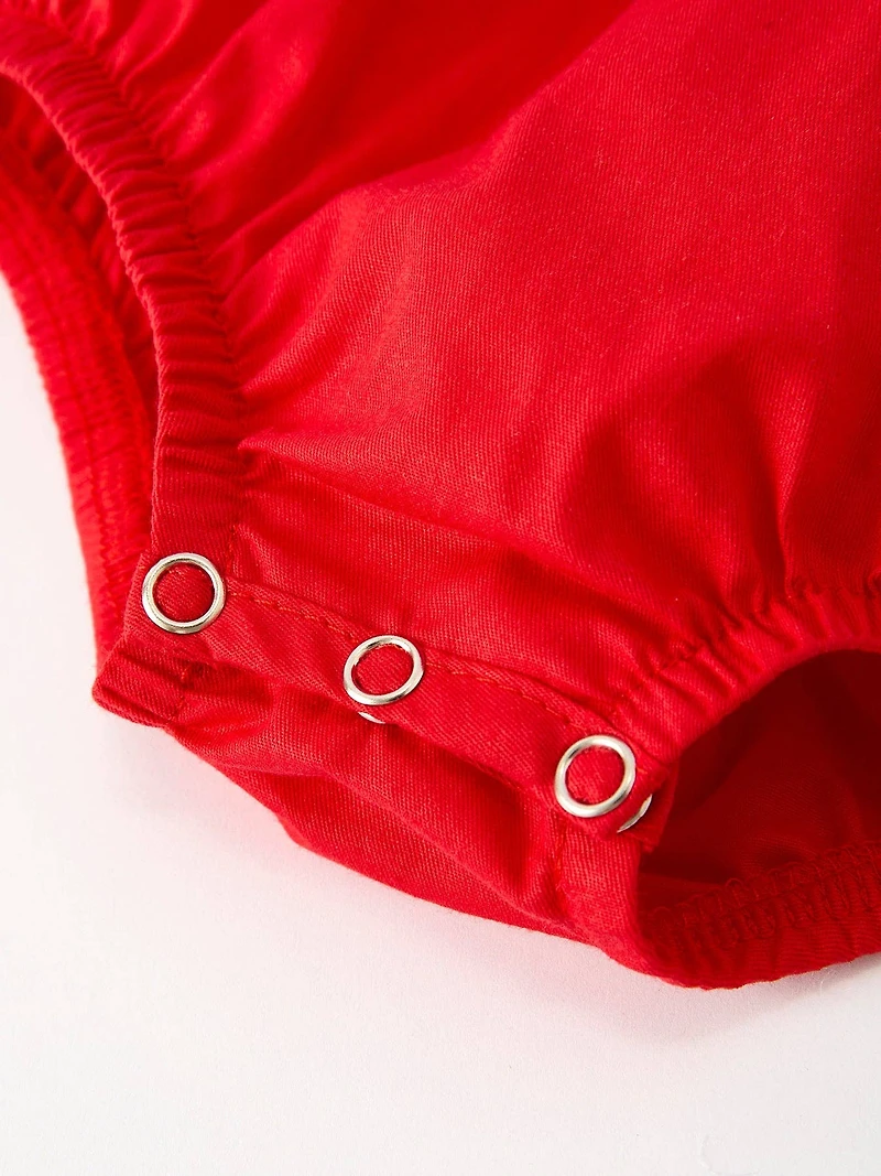 Red Christmas Baby Romper