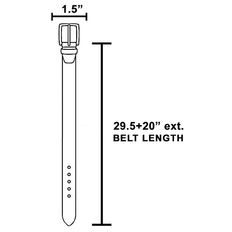 Silver Rectangle Concho Chain Belt