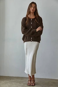 Brown Knit Cardigan