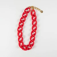 Blue Frost Acrylic Chain Link Necklace