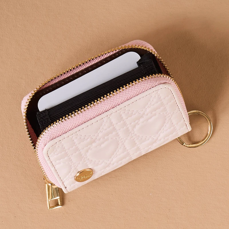 Zip Around Wallet-Blush Hearts