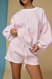 Pink Gingham Lounge Set