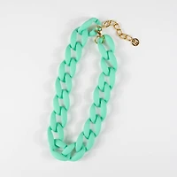 Blue Frost Acrylic Chain Link Necklace