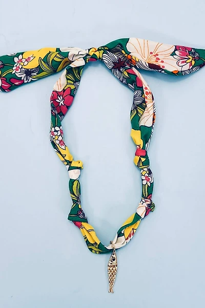 Fish Handcrafted Scarf Interchangeable Charm Necklace