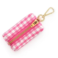Hot Pink Gingham Waste Bag Dispenser