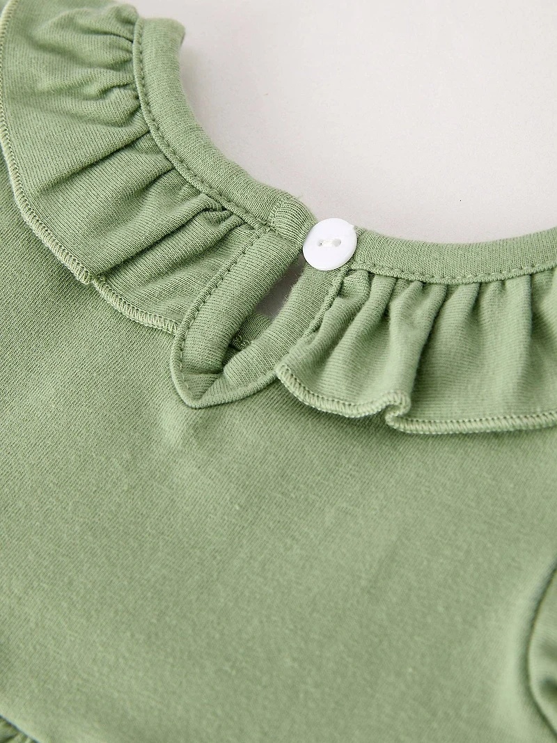 Thanksgiving Smock Embroidered Romper