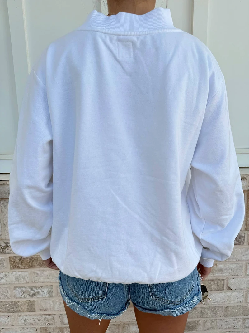 White American Flag Dog Mockneck