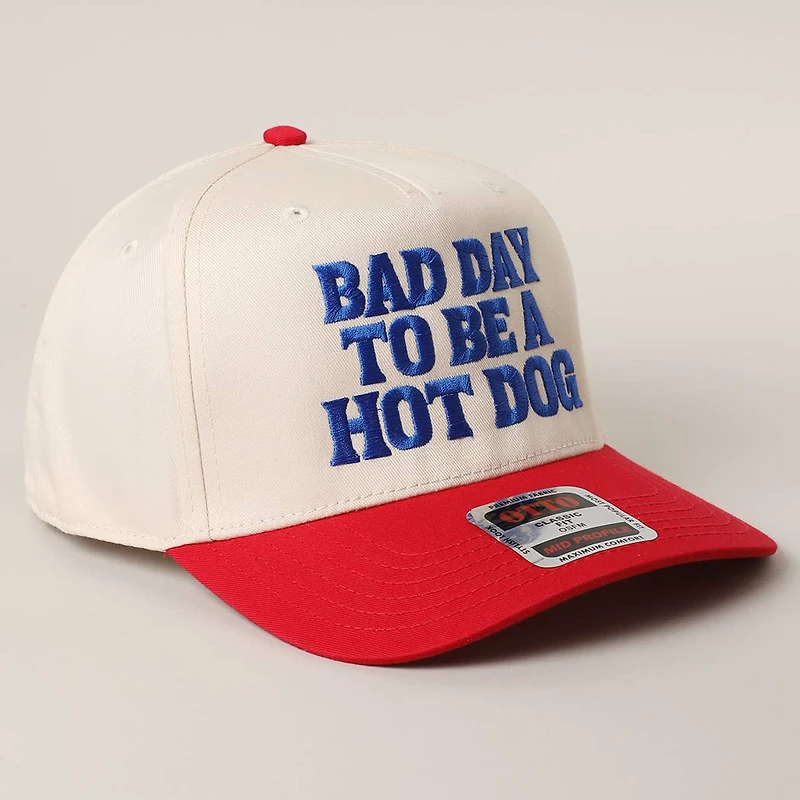 Bad Day to Be a Hot Dog Trucker Hat/ Red & Blue
