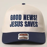 Good News Jesus Saves Trucker Hat/ Navy