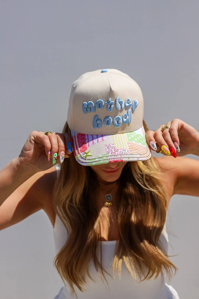 Patchwork & Light Blue Motherhood Trucker Hats