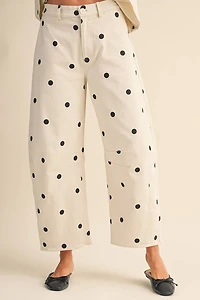 White Polka Dot Strapless Set
