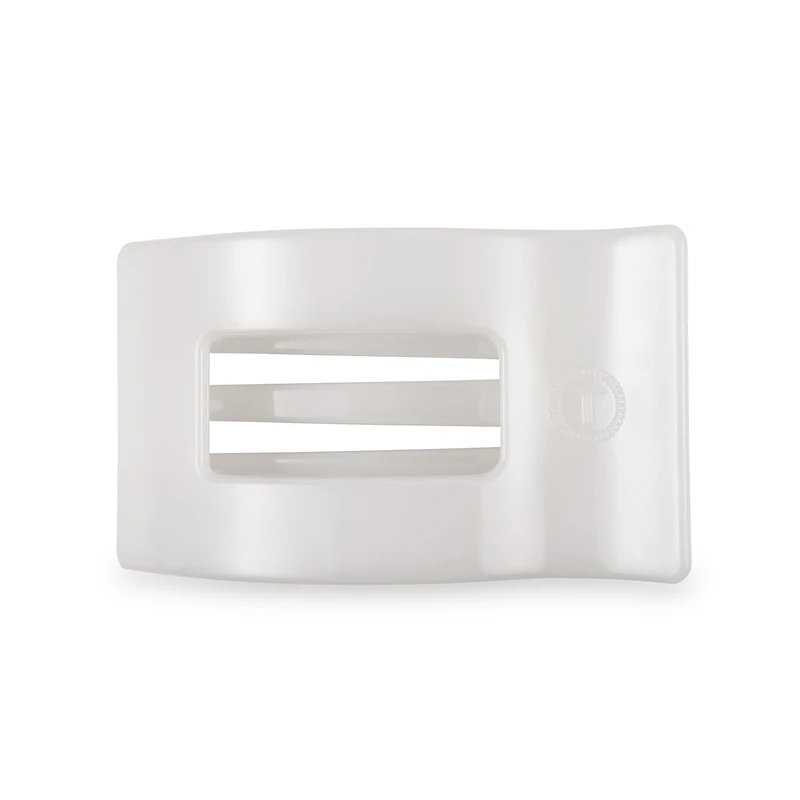 Flat Rectangle Hair Clip | Medium | Coconut White