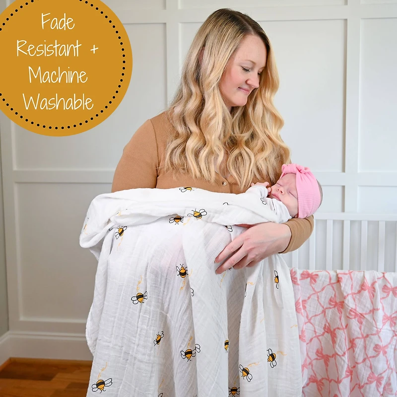 Bee-utiful Baby Swaddle Blanket
