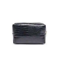 Black Croc Cosmetic Pouch