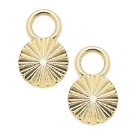 Gold Disc Huggie Charm