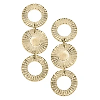 Gold Sienna Triple Disc Earring