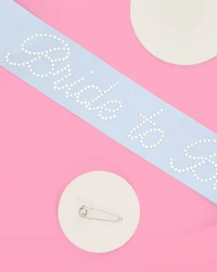 Bride To Be Pearl & Blue Sash