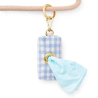 Sky Blue Gingham Waste Bag Holder