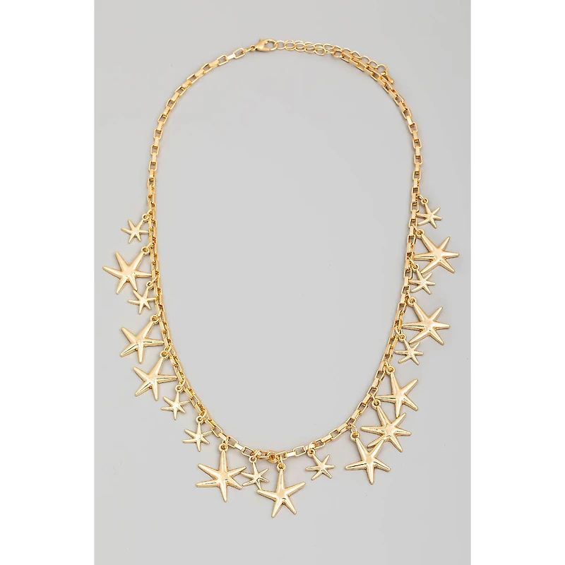 Chain Link Starfish Charm Necklace