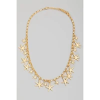 Chain Link Starfish Charm Necklace