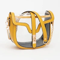 Clear Transparent Saddle Bag
: Black