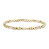 Stretch Beaded Bracelet With Stone Accents