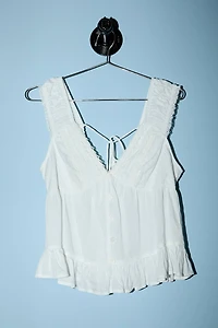 White Lace Trim Top