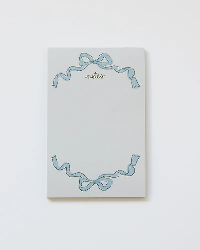 Blue Ribbon Bow Notepad