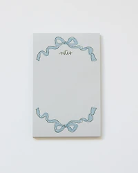 Blue Ribbon Bow Notepad
