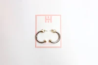 Silver and Gold Small Hoop Earrings