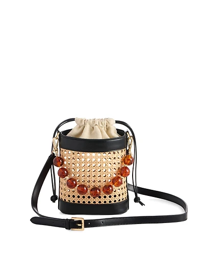 Black Detailed Bucket Purse