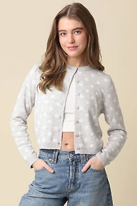 Callie Polka Dot Cropped Cardigan