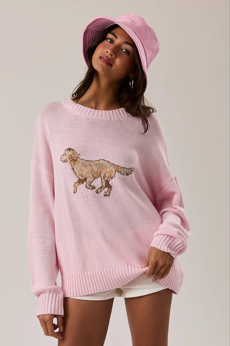 Pink Golden Retriever Sweater