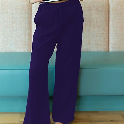 Navy Waffle Knit Pants Lulu Mac