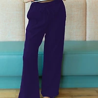 Navy Waffle Knit Pants Lulu Mac