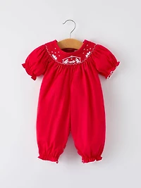 Red Nativity Baby Romper