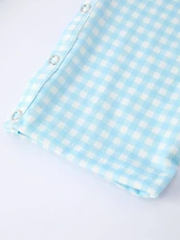 July 4th Plaid Boys Romper