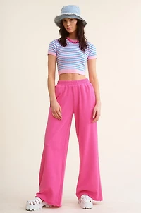 Pink Wide Leg Sweatpants