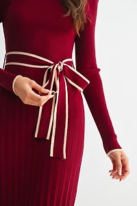 Burgundy Midi Sweater Dress