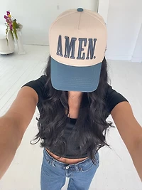 Slate Blue AMEN. Trucker Hat